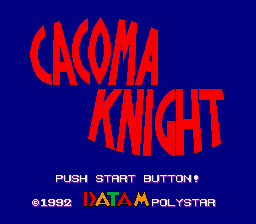 Cacoma Knight (Japan) Title Screen
